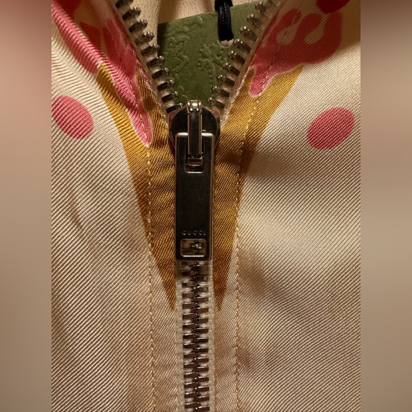 New Authentic Gucci Ice Cream Logo Print Zipper Jacket Pink Size M - Picture 9 of 16